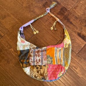Boho patchwork zippered purse